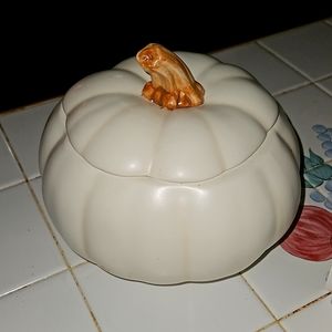 Teleflora White Ceramic Pumpkin